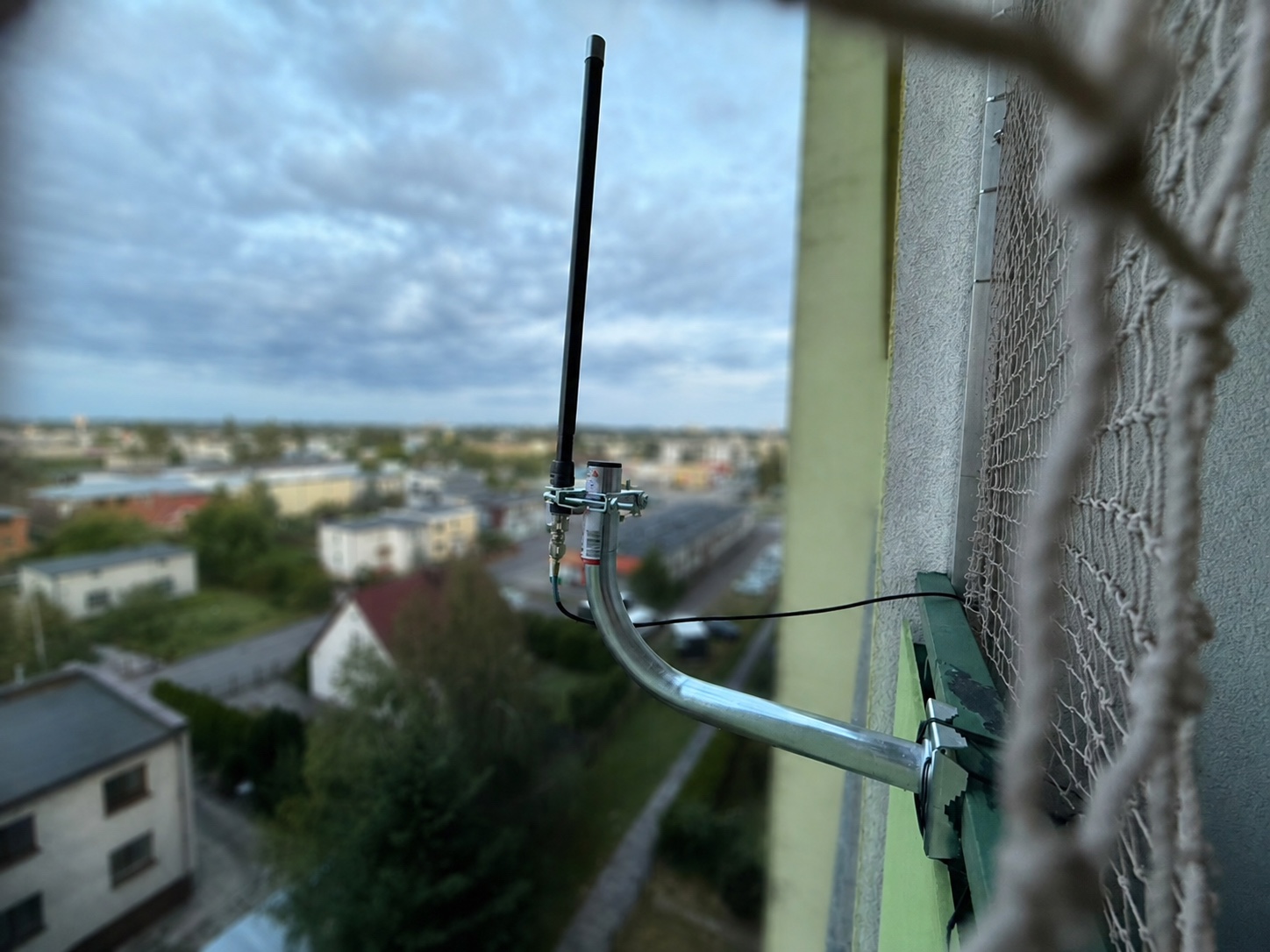 1090 MHz ADS-B antenna mounted outdoors